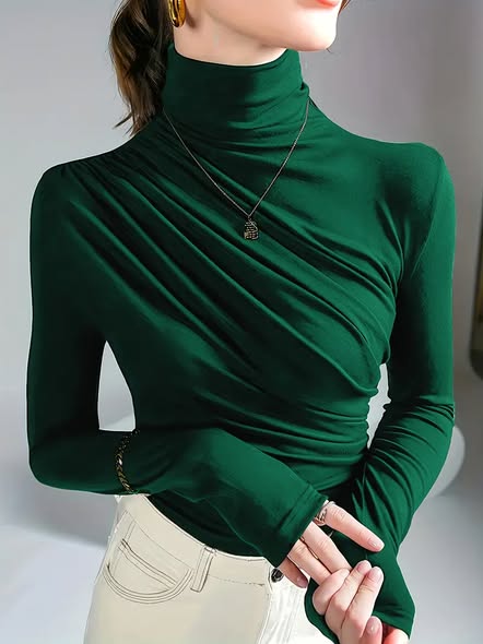Gathered Turtleneck