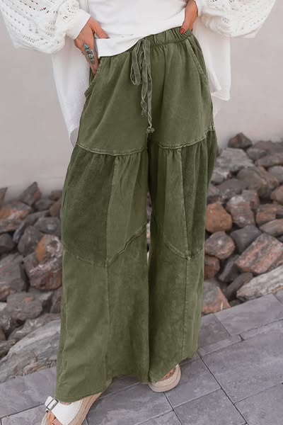 Tiered Patchwork Pants