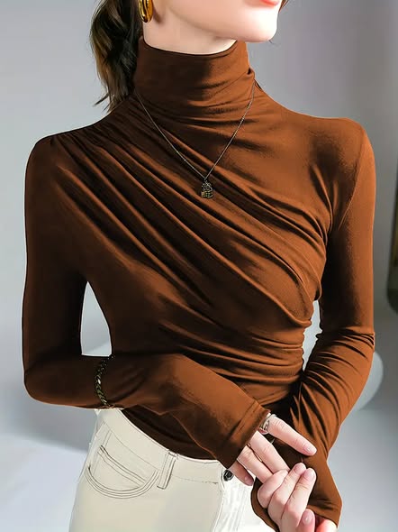 Gathered Turtleneck