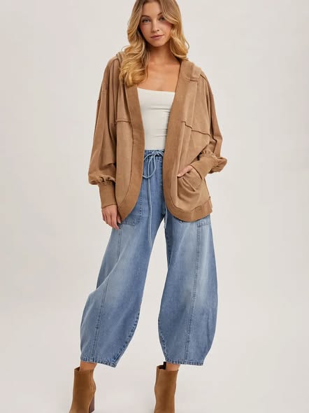 Drawsting Barrel Jeans