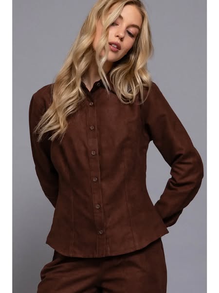 Vegan Ulta Suede Blouse & Pants Set