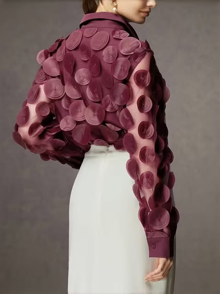 3D Sheer Blouse