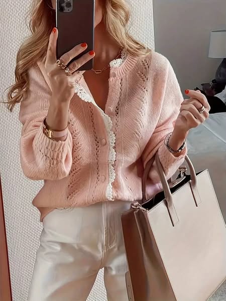 Lace Trimmed Cardi