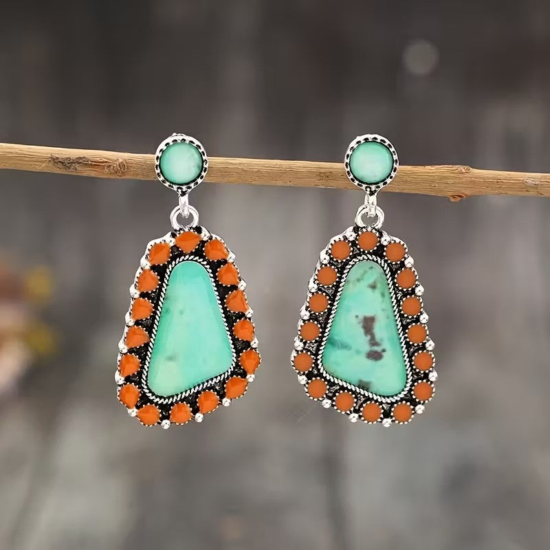 Faux Turquoise Earrings