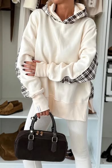 Plaid Hoodie Sweatshirt