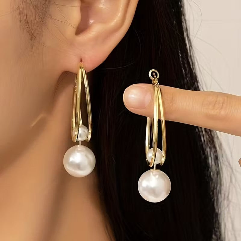 Hoop Pearl Earrings