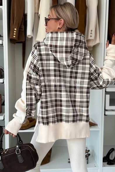 Plaid Hoodie Sweatshirt