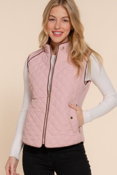 Suede Piping Vest