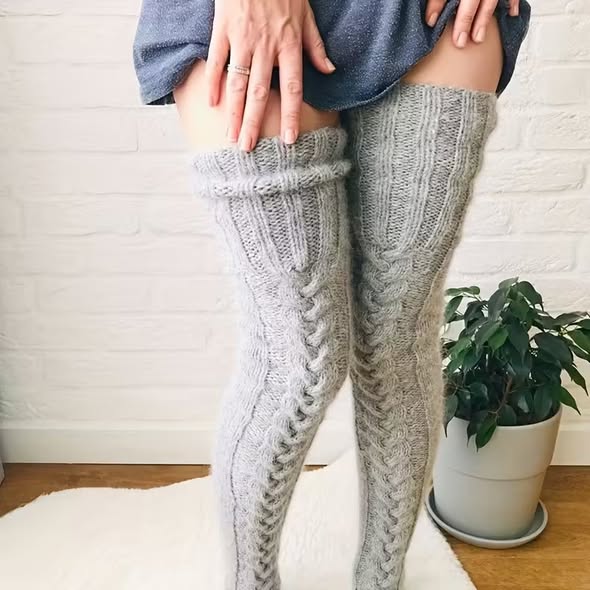 Knit Thigh High Socks