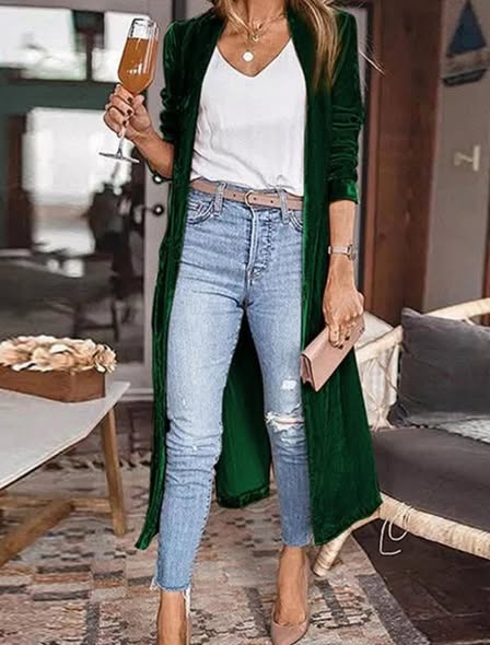 Velvet Maxi Cardi