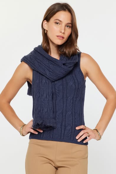 Luxe Cableknit 2 Piece Sweater