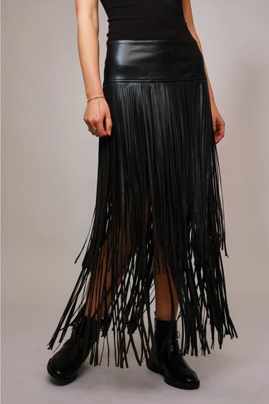 Vegan Fringe Skirt