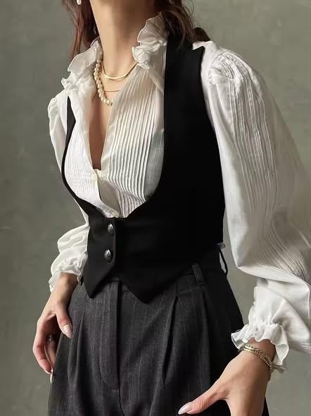 Tailored Button Vest