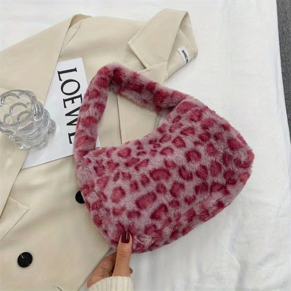 Fur Leopard Purse