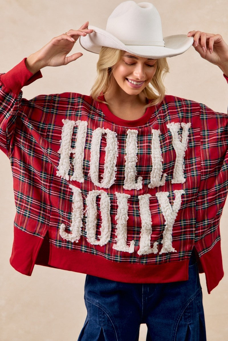 Plaid Holly Jolly Top