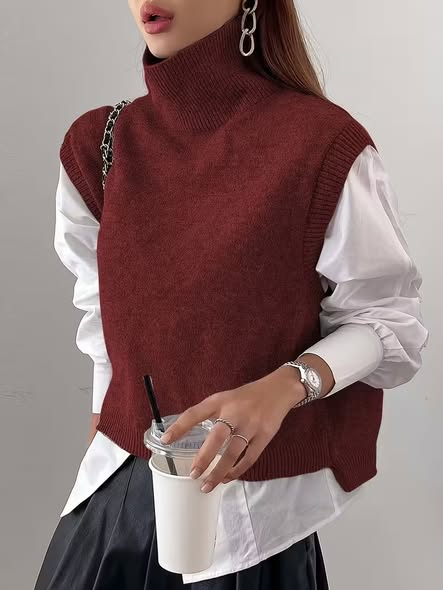 Knit Turtleneck Vest