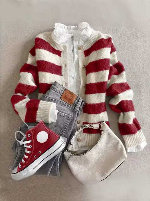Stripe Cardi Sweater