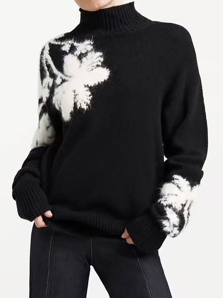 Woven Floral Sweater