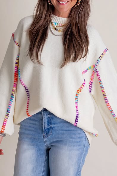 Blanket Stitch Sweater