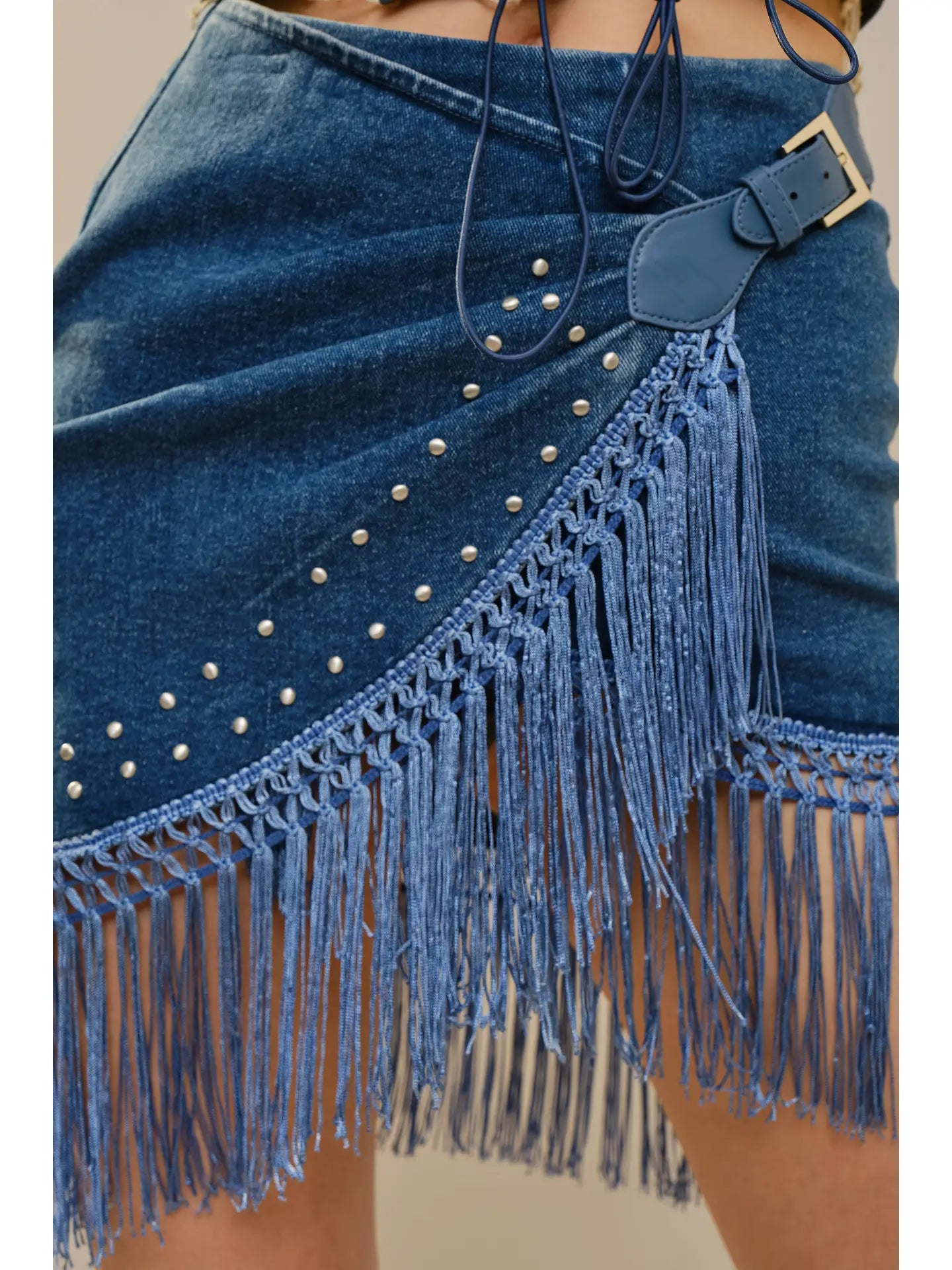 fringe wrap skirt