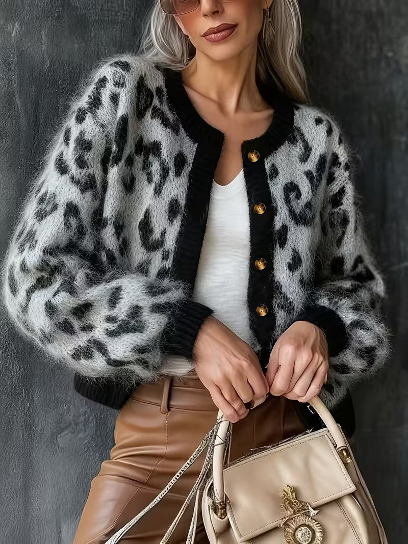 Fuzzy Leopard Cardi