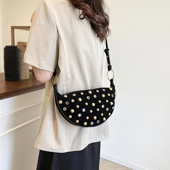 Vegan Leather Studed Bag