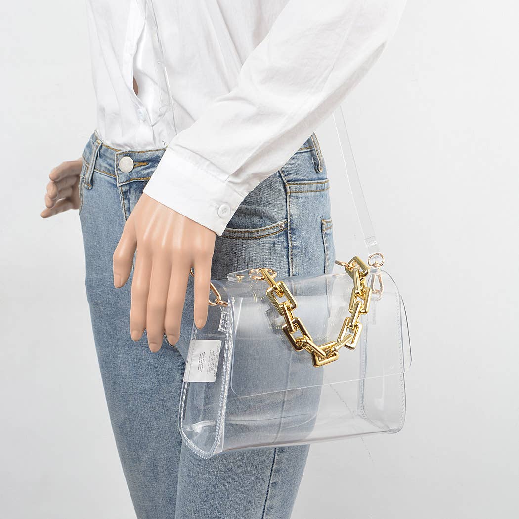 Transparent Big Chain Bag