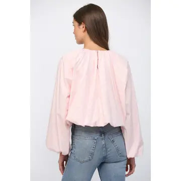 Long Sleeve Gathered Blouse