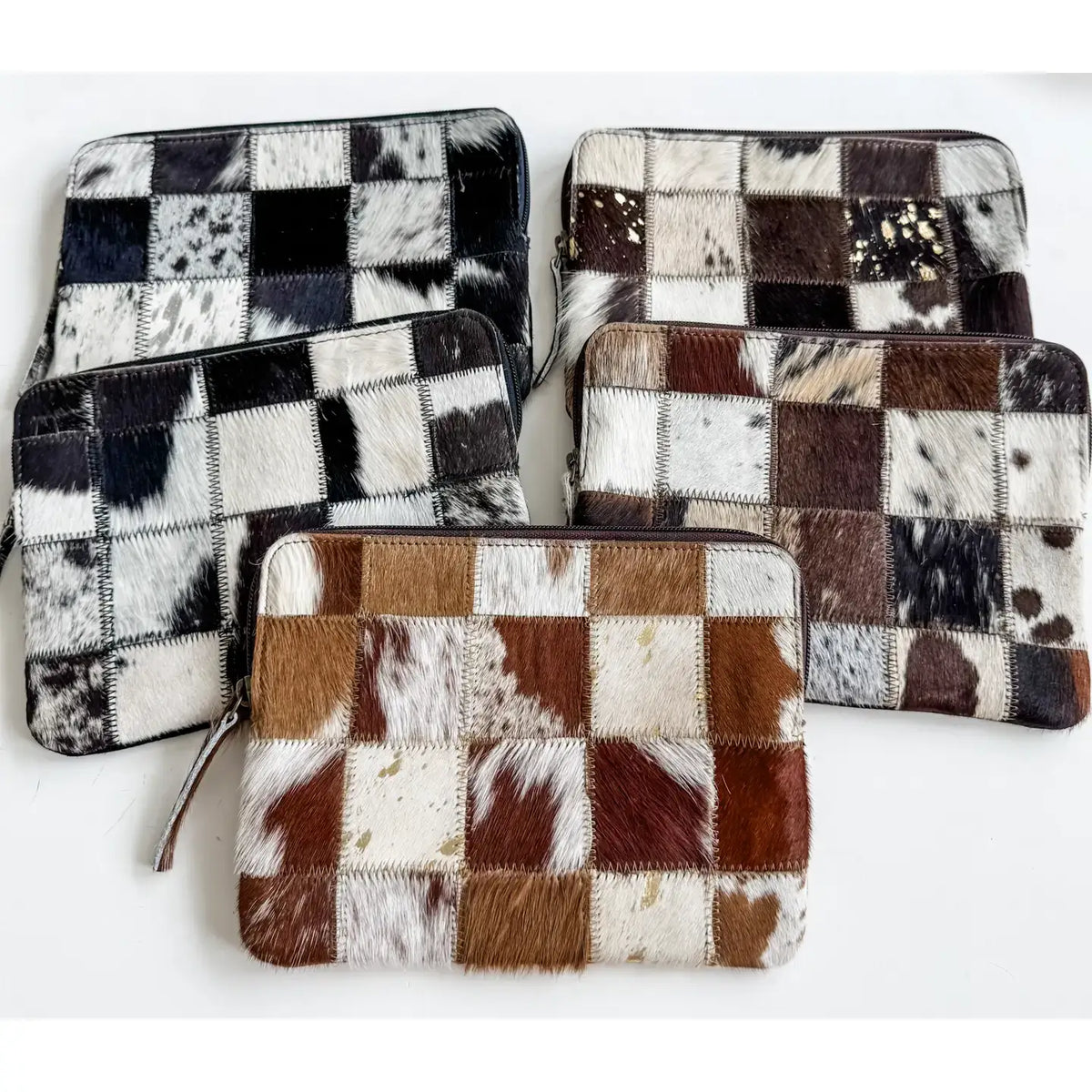 Cowhide Accessory Bag Pouch Genuine Hair-On Hide Makeup Bag