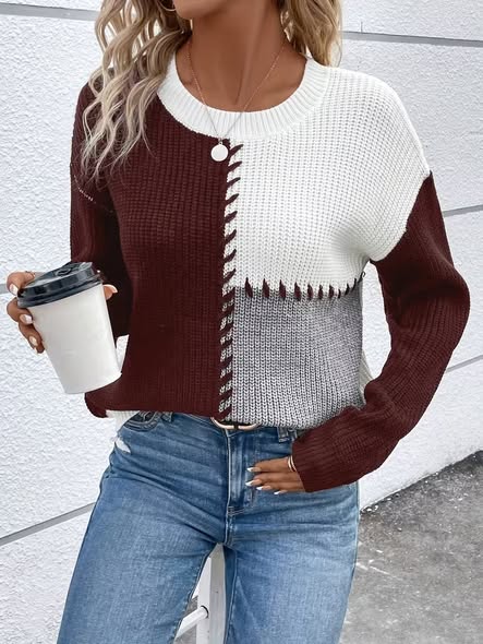 Colorblock With Whipstitching!