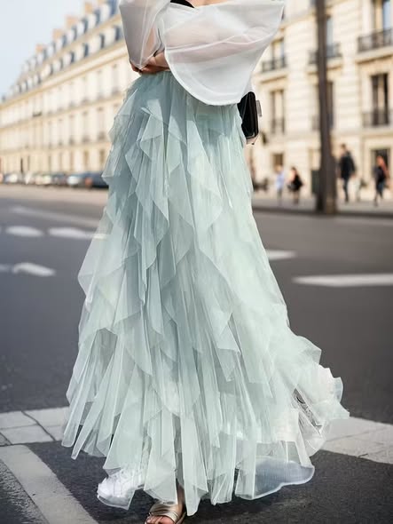 Layered Chiffon Skirt