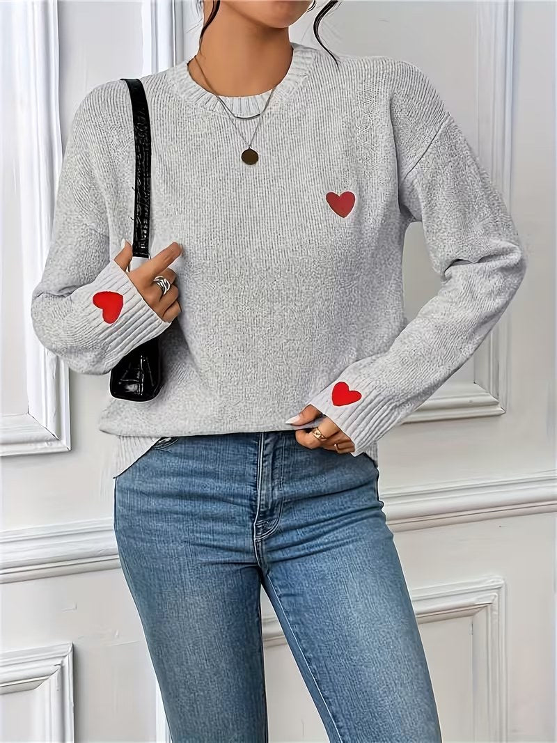 Patch Heart Sweater