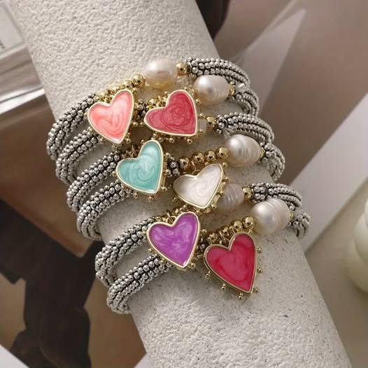 Stacklable Heart Bracelets