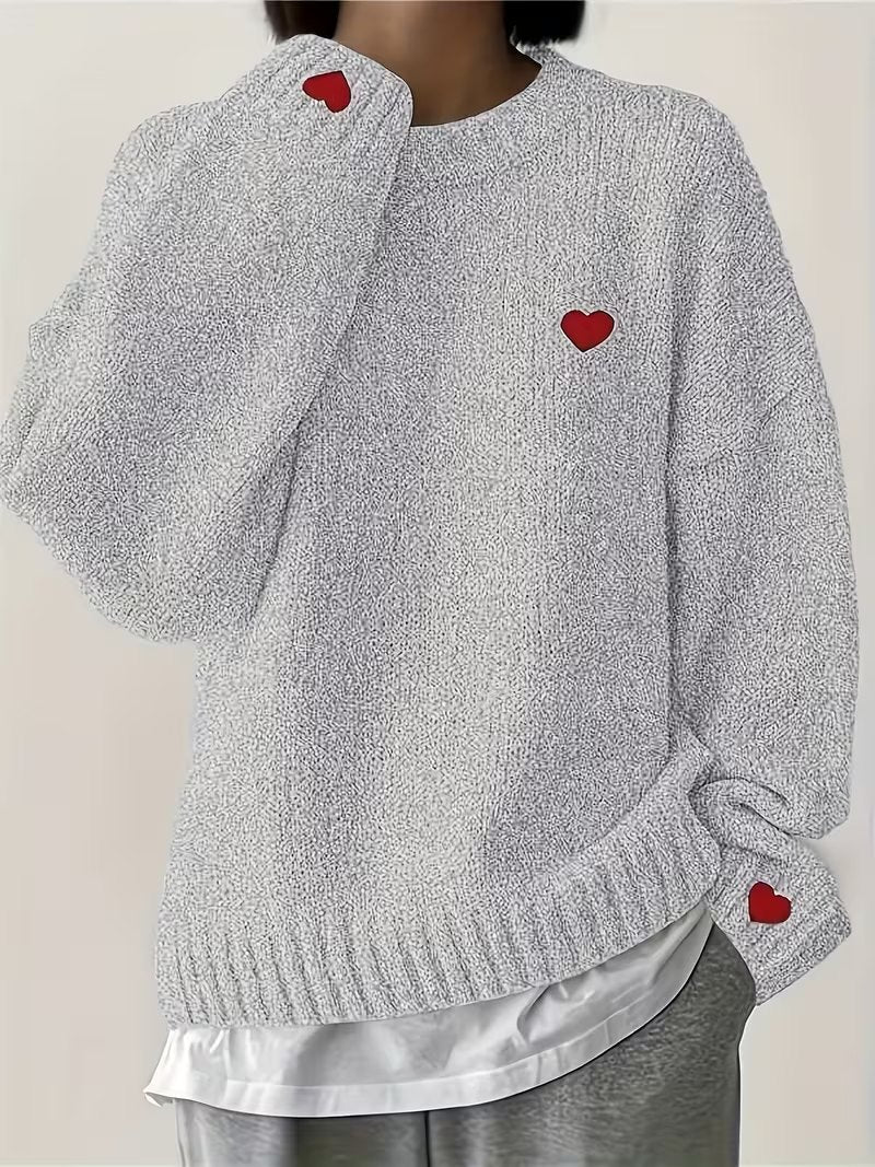 Patch Heart Sweater