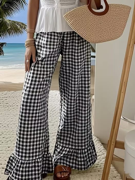 Searsucker Check Pants