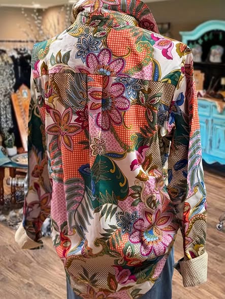 Mixed Print Blouse