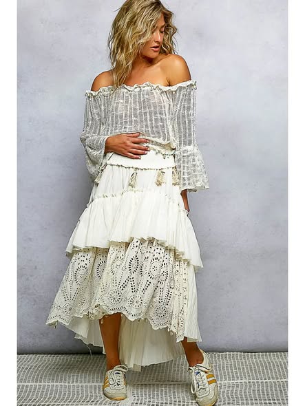 Layered Skirt With Tassles