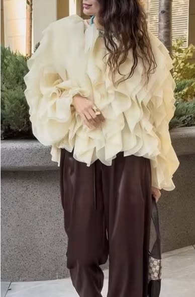 Chiffon Ruffle Jacket