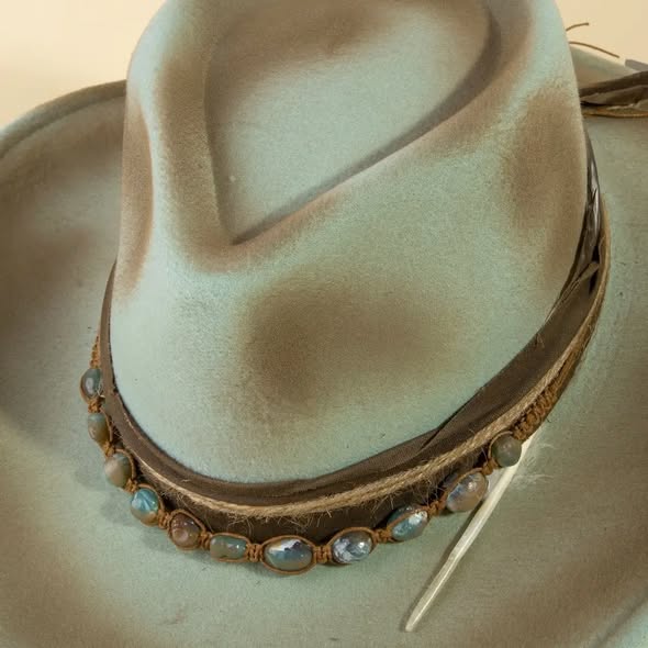 Soft Distrissed Beaded Hat
