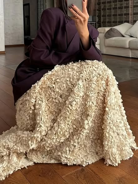 Gathered Flower Skirt