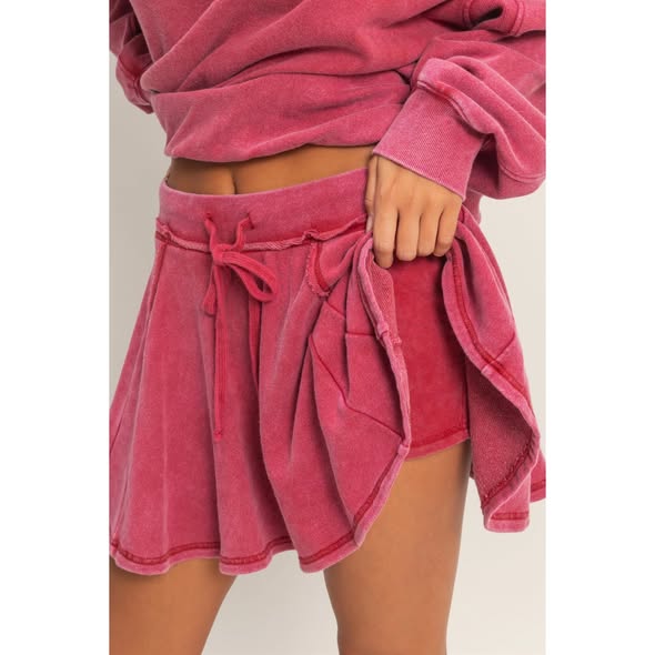 Mineral Washed Skort