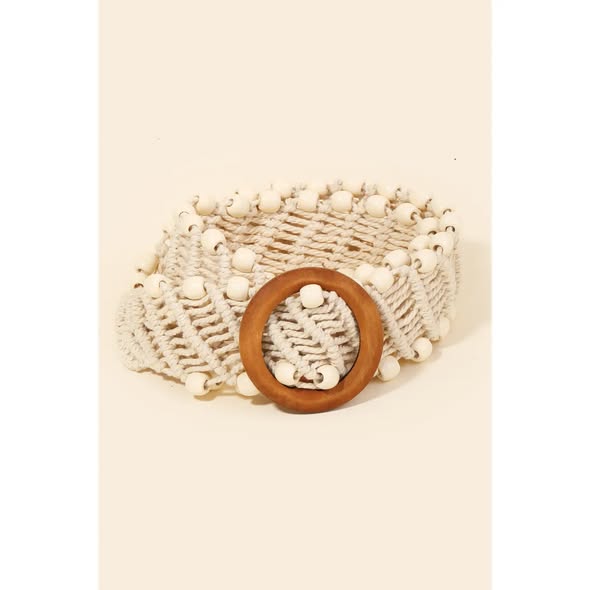 Hand Crocheted Beaded Belt