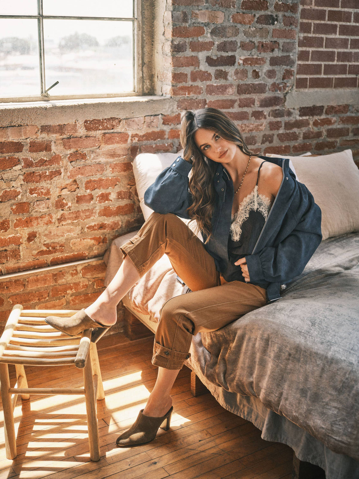 Vintage Vegan Leather Belted Bomber Jacket