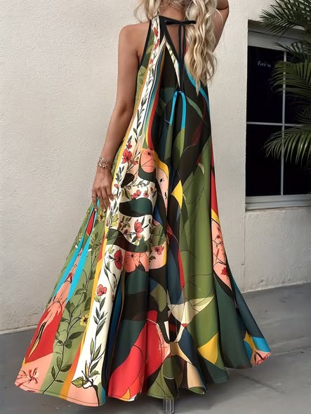 Printed Maxi Cardi