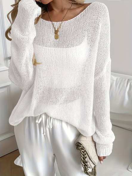 Open Weave Oversized Sweater
