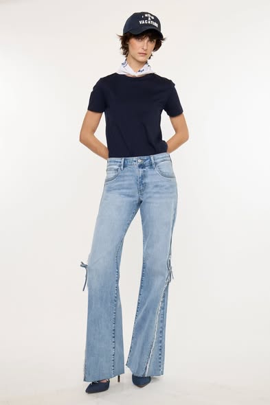 MidRise Denim With Bow Jean