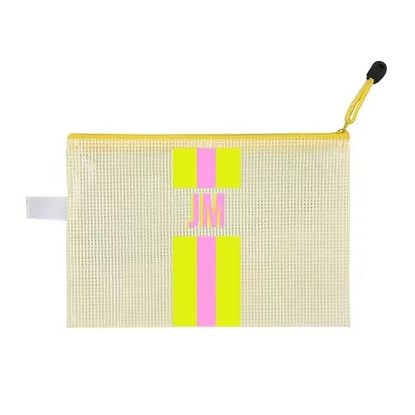 Personalized Mesh Zip Bag