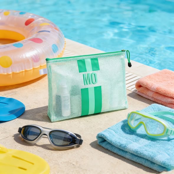 Personalized Mesh Zip Bag