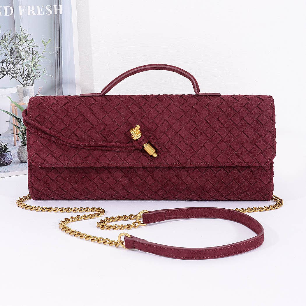 Vegan Suede Braided Bag
