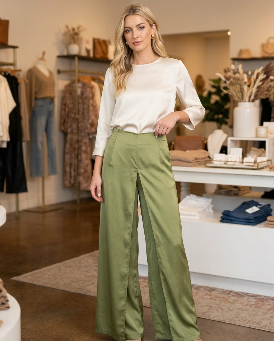 Double Layered Pants - Green